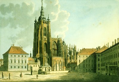 St. Vitus Cathedral from the East, 1825 by Vincenc Morstadt